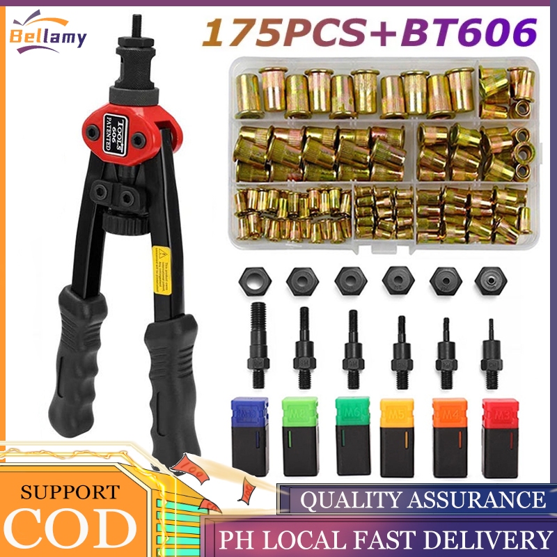 175PCS M3M10 Zinc Plated Carbon Steel Nuts Threaded Rivet Nutsert