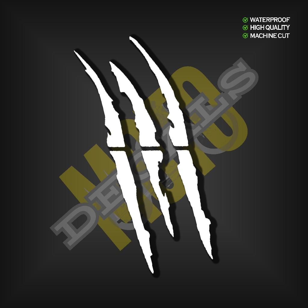 Monster Scratch Design - Motorcycle Sticker - Car Sticker - High ...