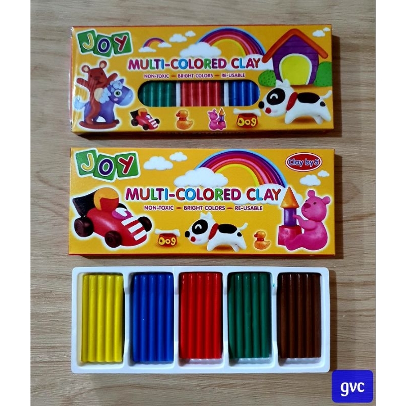Joy Multi-Colored Clay 5 Colors CL-3005 - Perfect for Arts and Crafts ...