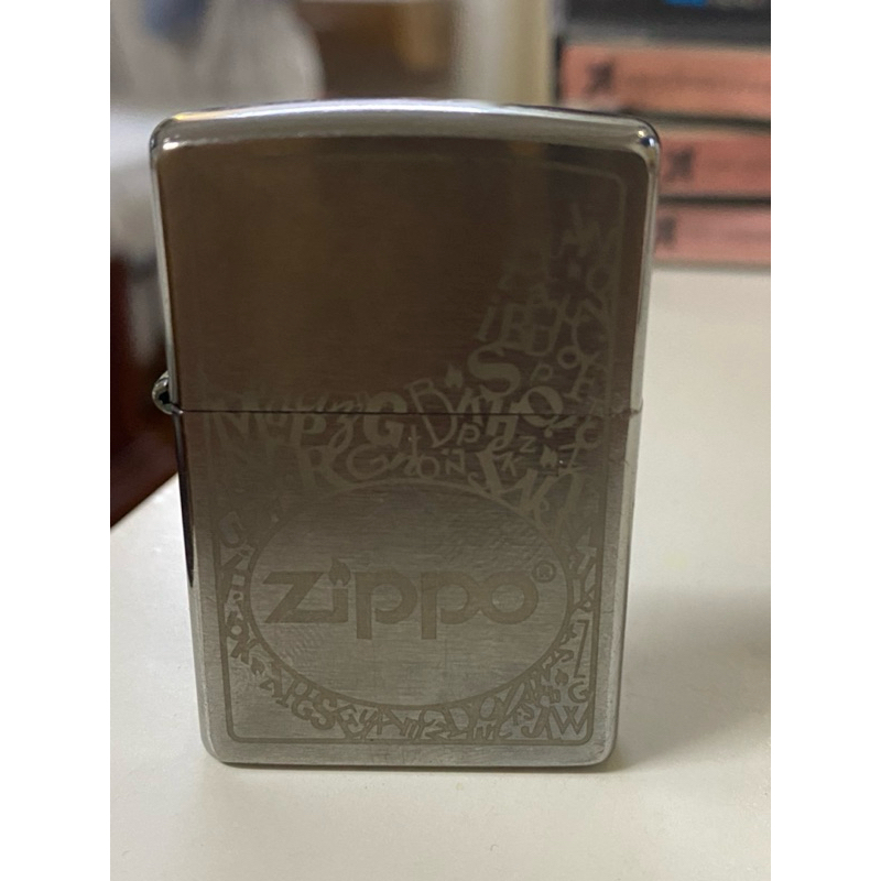 Vintage Zippo Abcs Lighter Grey Printed Abc Rare Design Preloved and