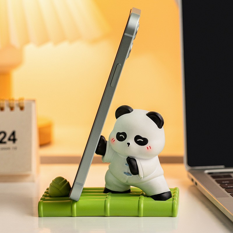 【COD】Creative Panda Resin Phone Stand Cartoon Lazy Good Item Desktop ...