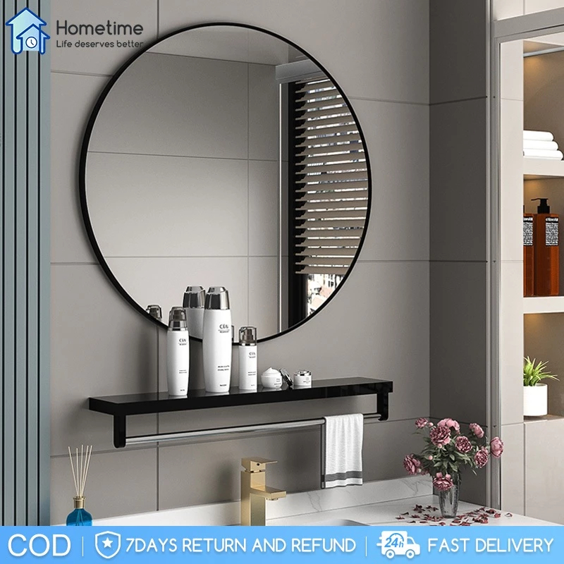 Bathroom Round Mirror With Shelf 30/40/50/60/Northern Europe Round ...