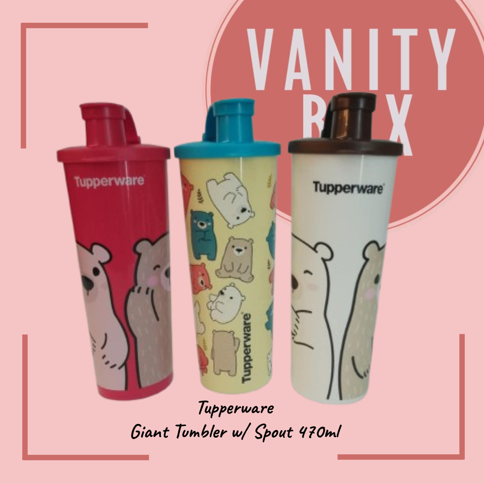 Giant Bear Tumbler w/ Spout Tupperware 470ml | Shopee Philippines