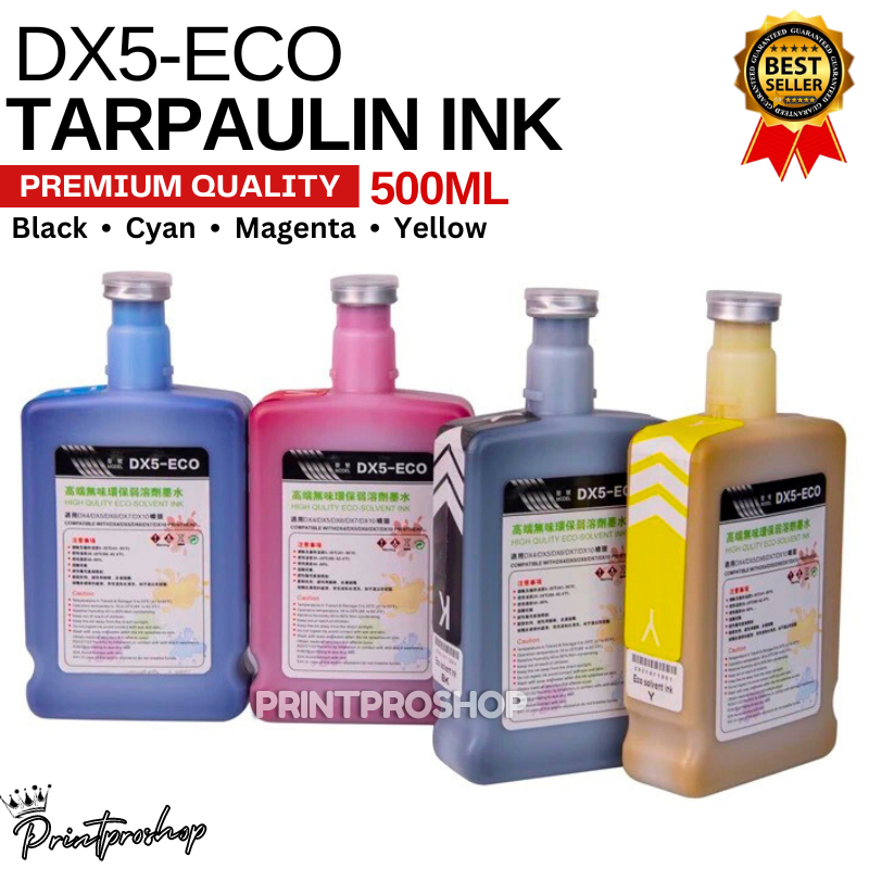 Galaxy Eco solvent Tarpaulin Ink & Solution 500ml CYMK for DX5 DX7 DX11 ...