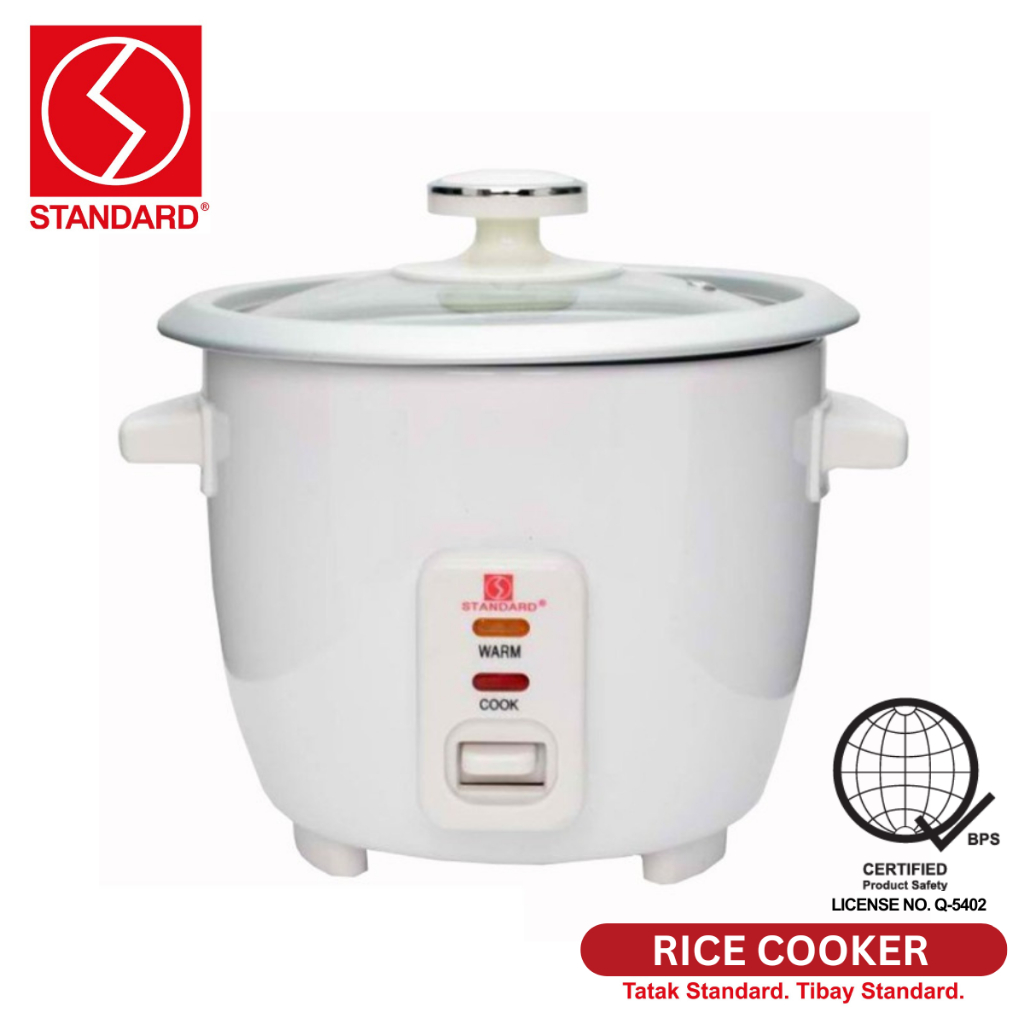 Standard Rice Cooker Heavy Duty w/ Glass Cover SRG 0.6L, 1.0L, 1.8L, 2 ...