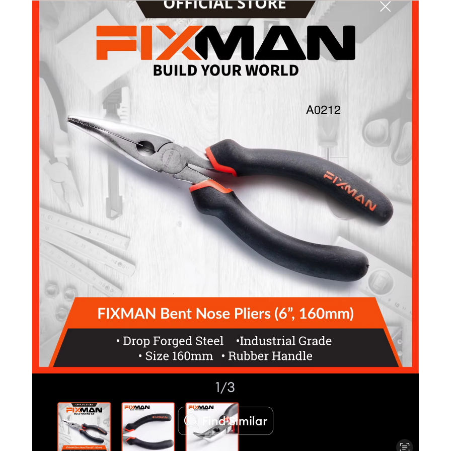 FIXMAN Bent Nose Pliers (6
