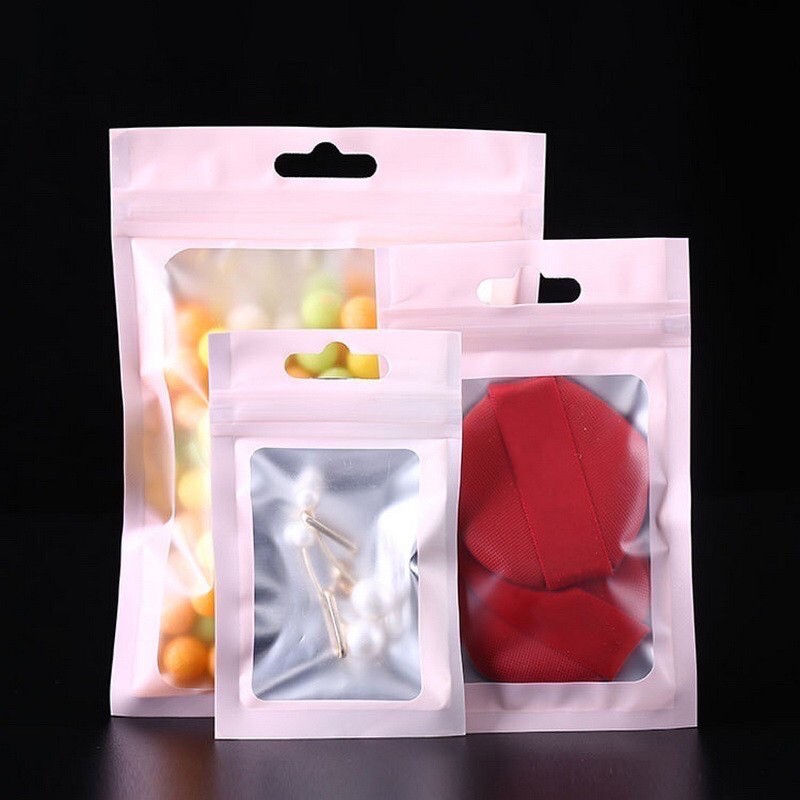 Pink/holographic pouch 50pcs/20pcs Holographic Laser Ziplock Bag Pouch ...