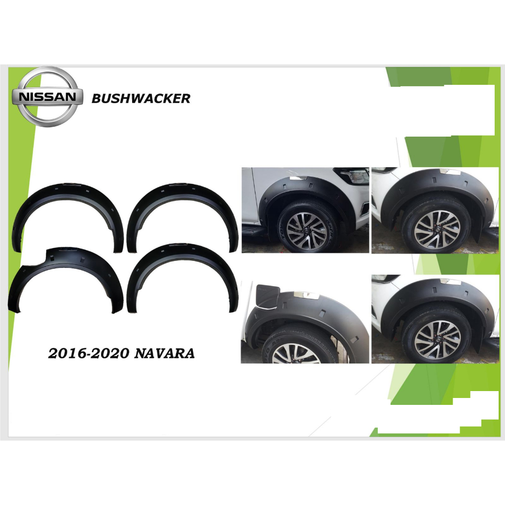 Nissan Navara 2016 to 2020 Bushwacker / Bush wacker Type fender Flare ...