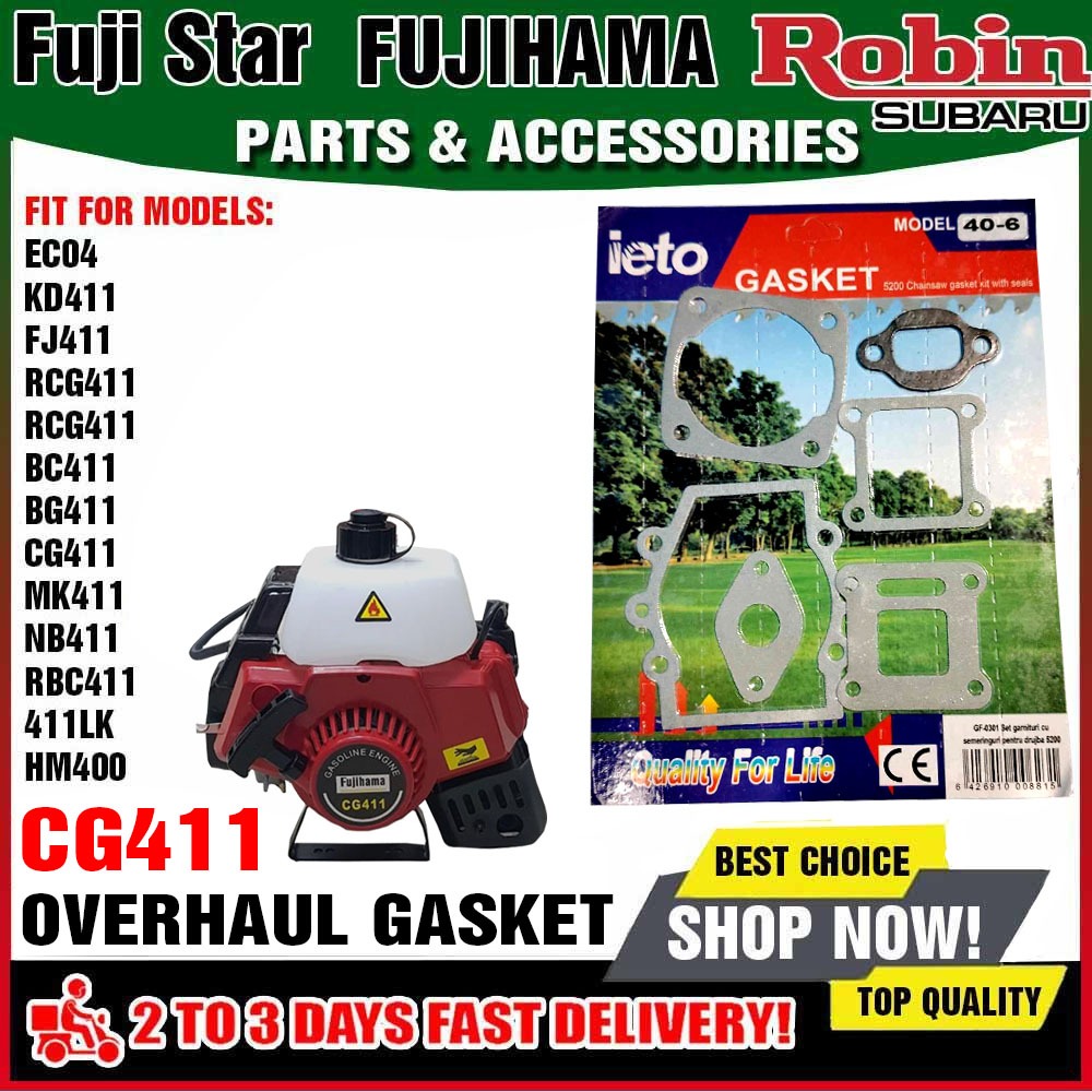 EC04/CG411 Overhauling Gasket for Robin EC04, BC411, BG411, CG411 ...