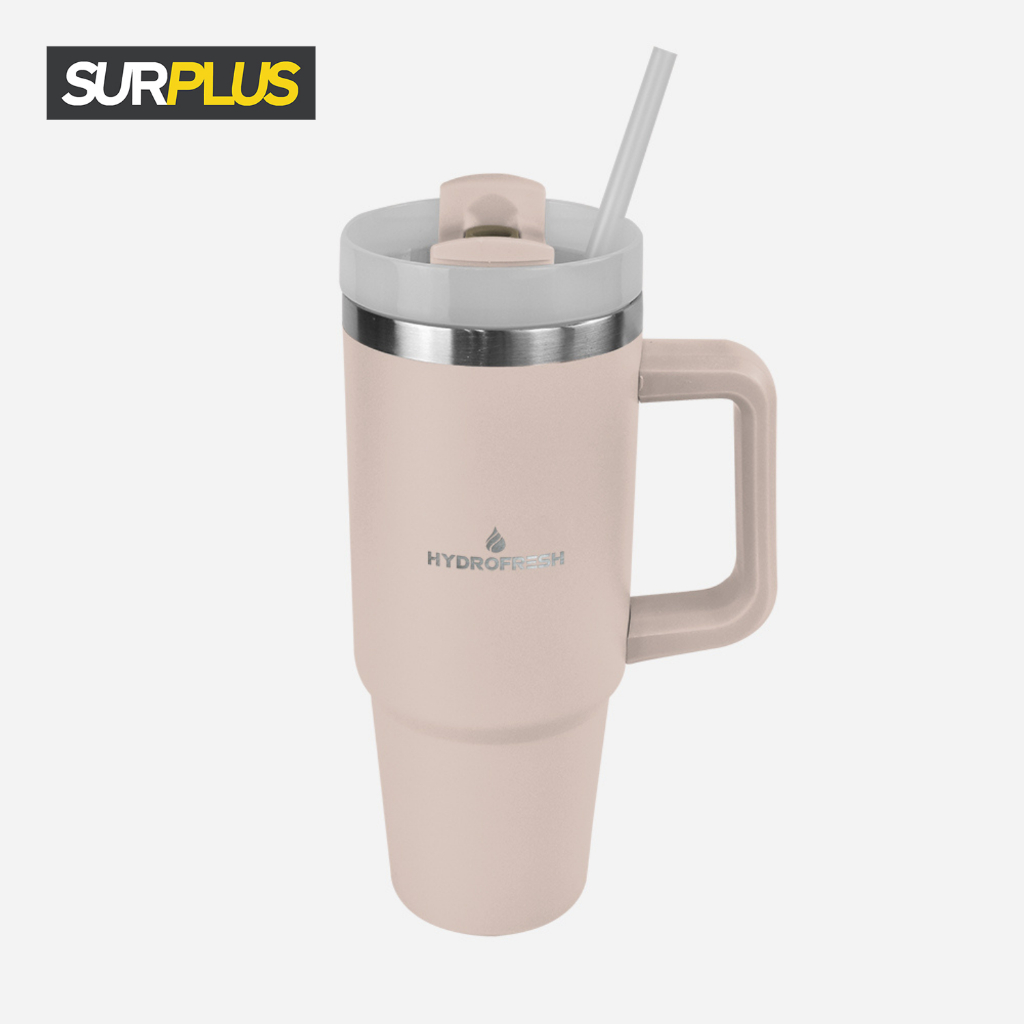 Surplus Hydrofresh Plain Stainless flask with straw and handle 900ml ...