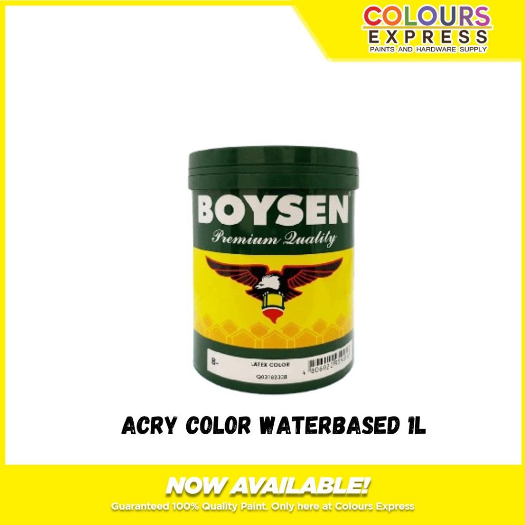 Boysen Acry Color Latex for WaterBased Paints 1L Shopee Philippines