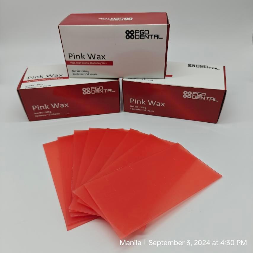 PGO Pink Wax 32 Sheets, 500g Modelling High Heat Dental Wax | Shopee ...