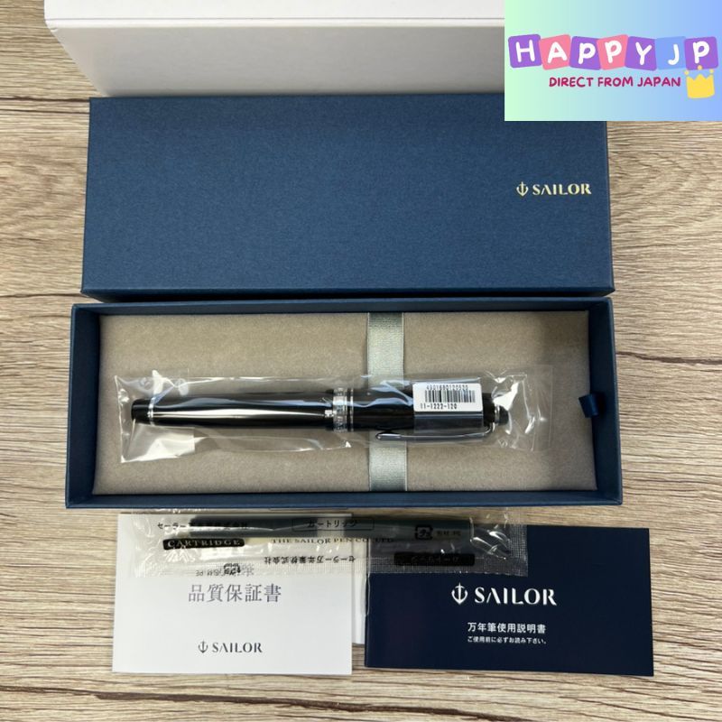 Sailor fountain pen professional gear slim silver black extra fine