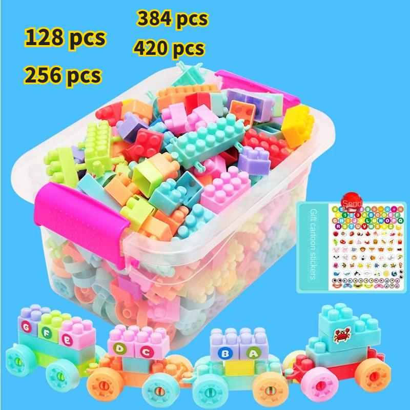 128/256/384pcs Kids Building Block Toy DIY Intellectual Early ...