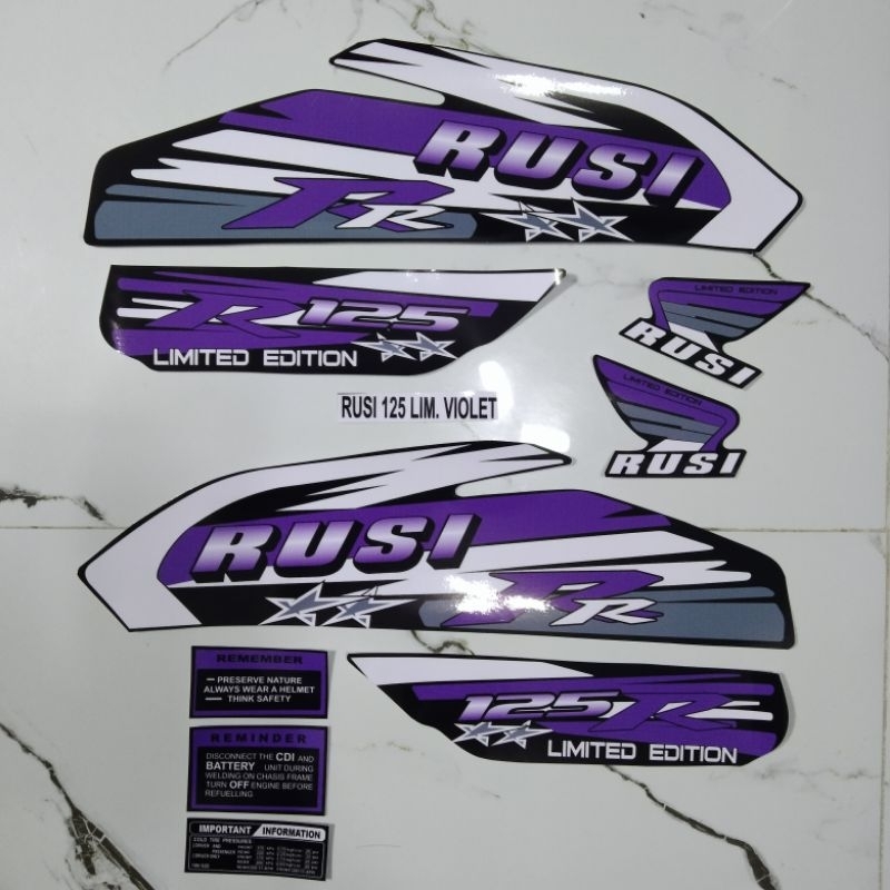 Rusi 125 limited edition decals w free random stickers | Shopee Philippines
