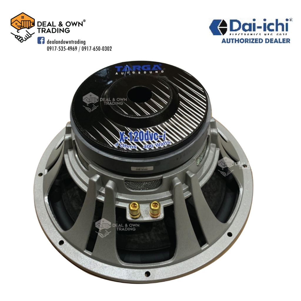 Targa X-120DVC 12 ohms 400W Subwoofer With Double Voice Coil