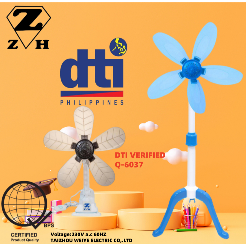 ZH 5 Blades Stand/Clip Fan Mini Clip Fan Portable Stand fan Clipfan ...
