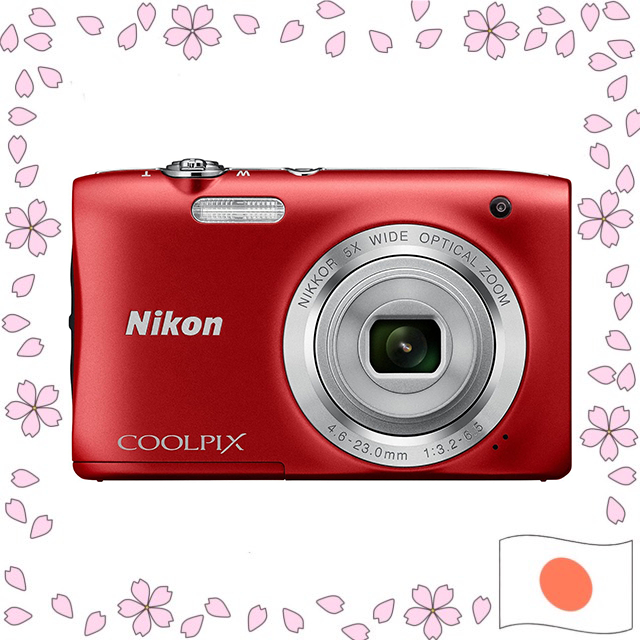 Nikon Digital Camera COOLPIX S2900 5x Zoom 20.05 Megapixels Red