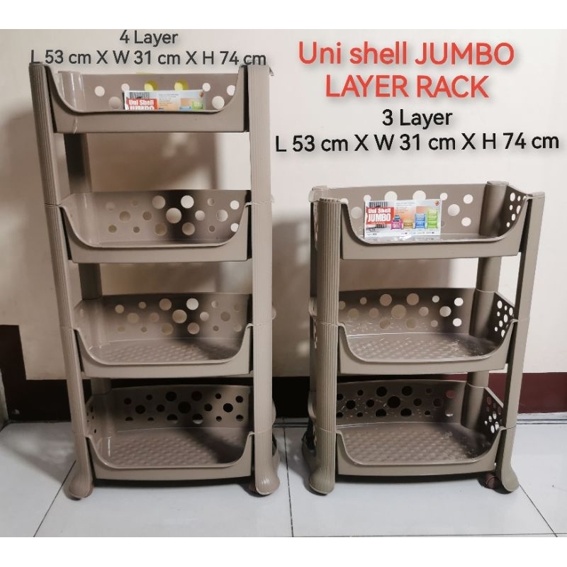 UNIGLOBAL Uni Shell JUMBO Multipurpose UTILITY Layer Rack #939 | Shopee ...