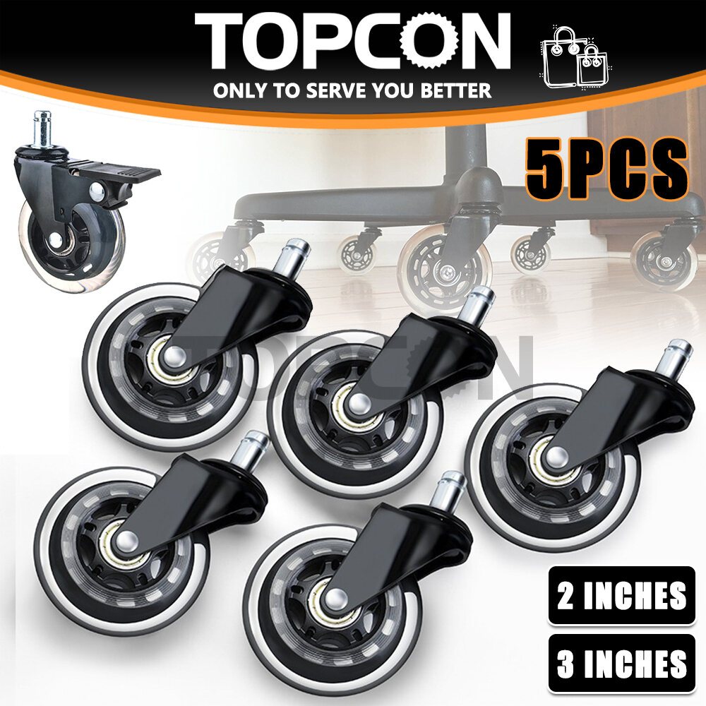 5pcs-heavy-duty-office-chair-wheels-replacement-rubber-chair-casters