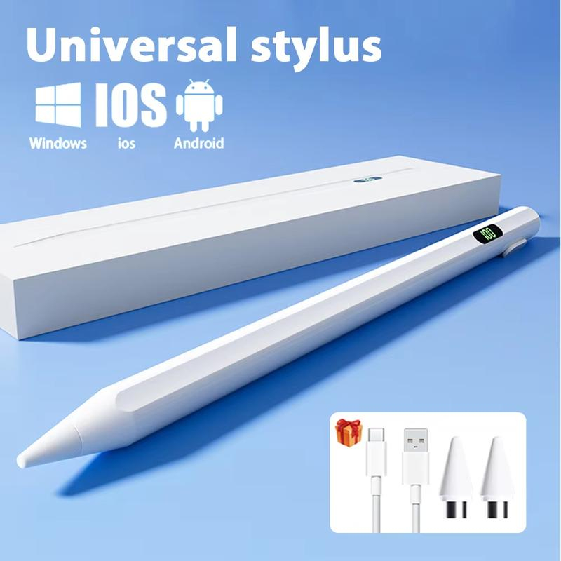 Universal Stylus Pen Pencil With LED Digital Display Power For Android ...