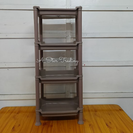 MULTI-PURPOSE RECTANGULAR UTILITY RACK 4 LAYER (MOCHA#1720) | Shopee ...