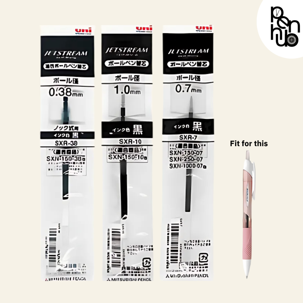 Uni SXR-10 Jetstream Ballpoint Pen Refill - 1.0 mm - Blue 10 Set