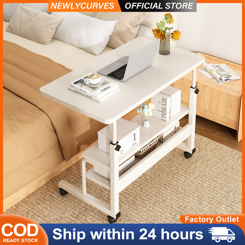 ⚡️COD⚡️Adjustable Table Mobile Computer Desk Lifting Bedside Lazy ...