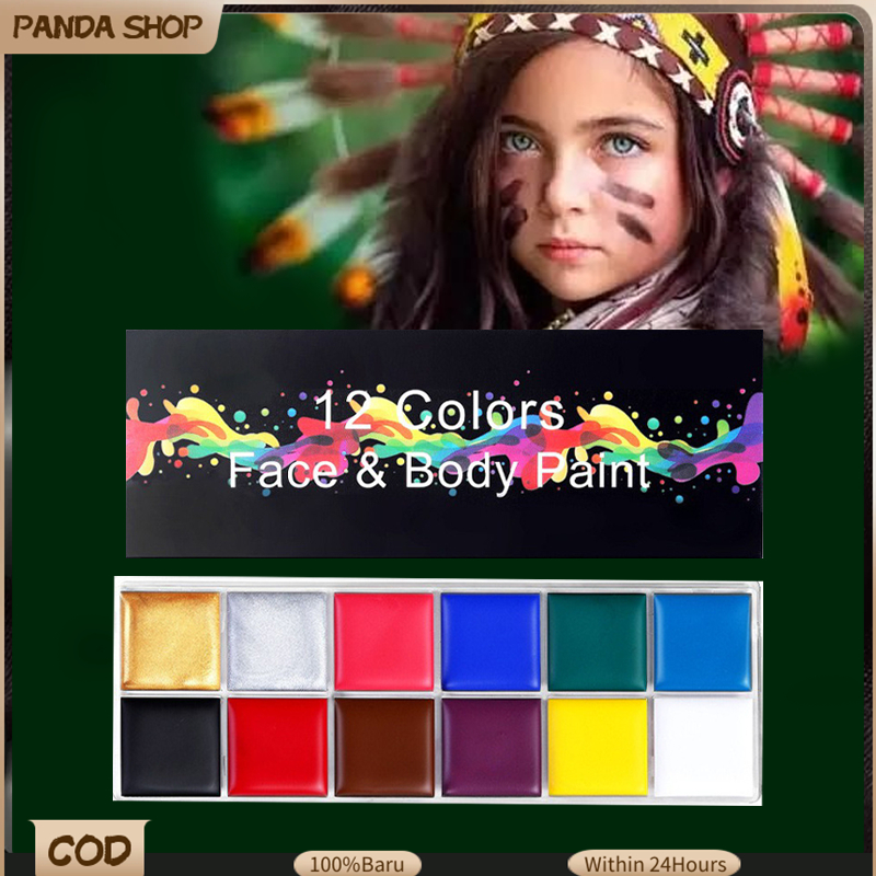 12 Colors Face Body Paint Set Professional Makeup Palette DIY Body ...