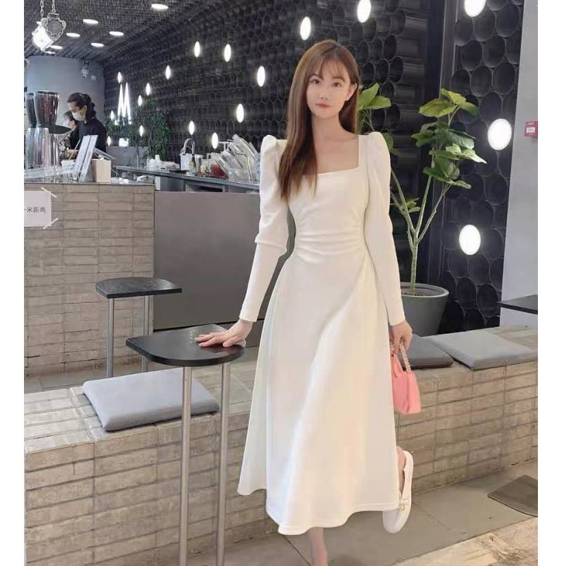 elegant red dress for christmas party cocktail dress plus size plain long  slit korean dress casual s