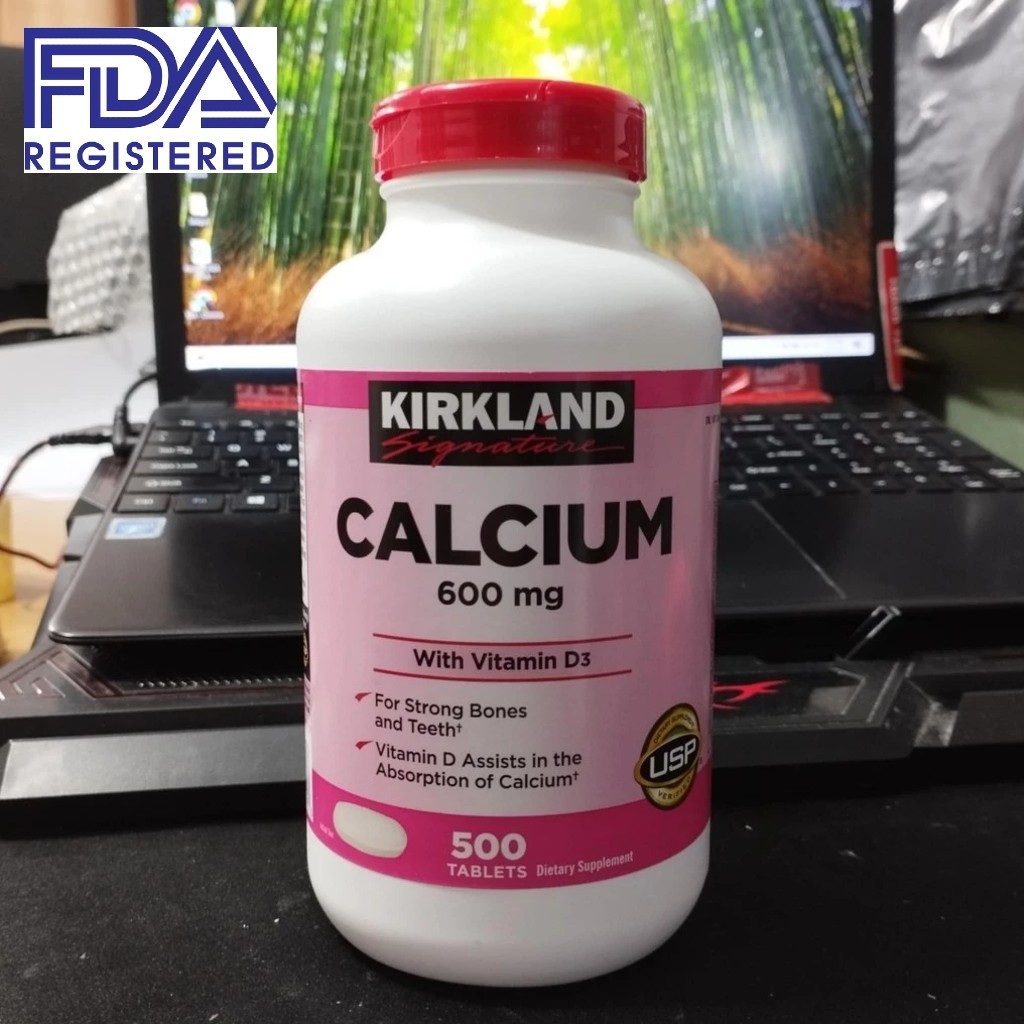 Kirkland Signature Calcium 600mg 500 Tablets USP Verified FDA ...
