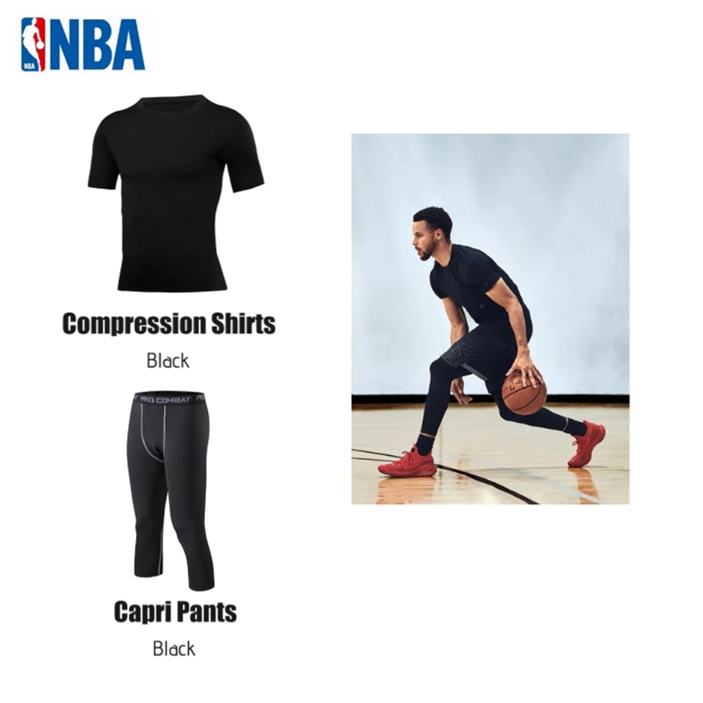 NBA Compressiont Shirt men's Basketball Body Supporter Base Shorts ...