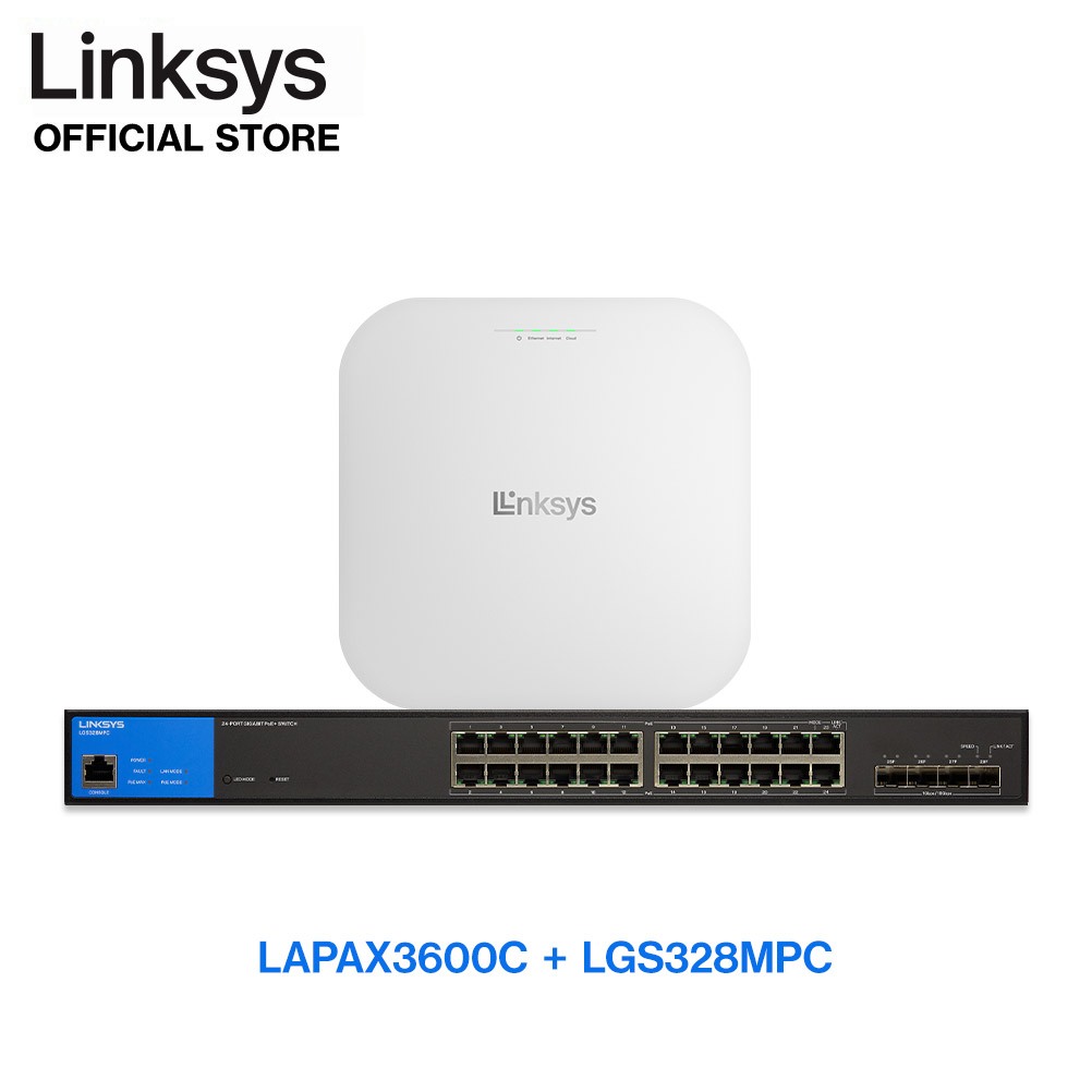 CLOUD MANAGED DUAL BAND WIFI 6 ACCESS POINT+24-PORT MANAGED GIGABIT POE ...