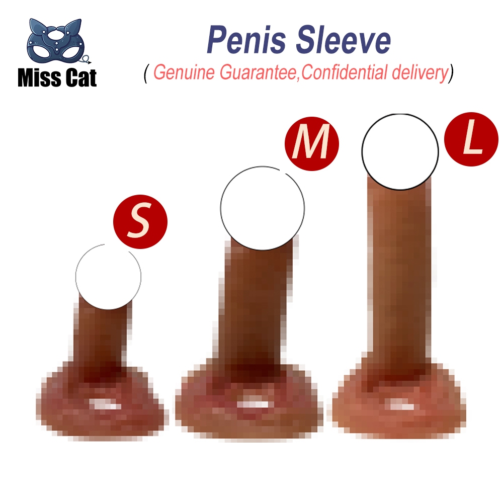 Misscat Dildos Extender Enlargement Reusable Condoms Extension Sleeves ...