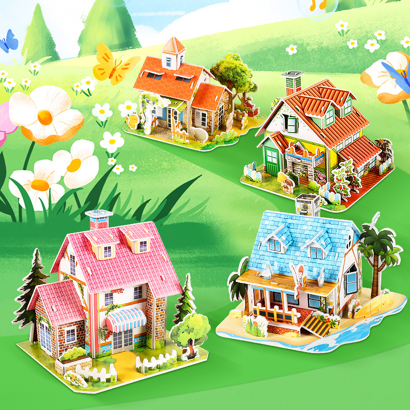 DIY 3D Model Paper Puzzles Early Education Puzzle Toys For Kid's Gift ...