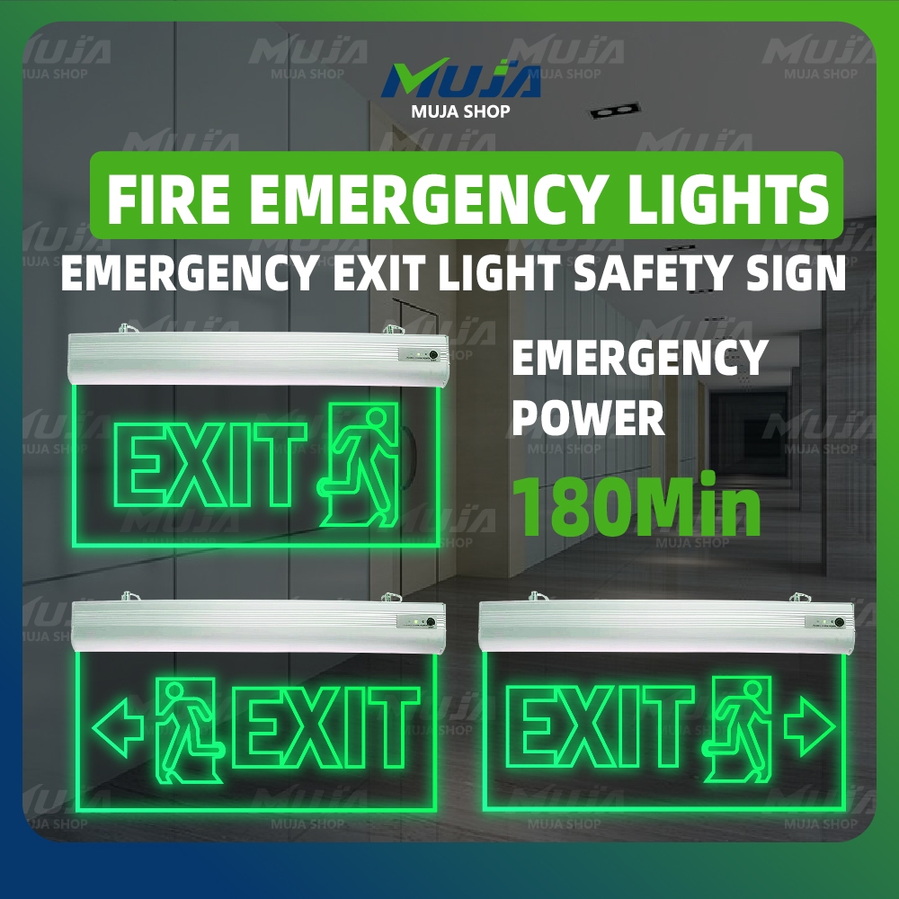 Emergency exit signage Fire Exit lighting lasts for 180min emegency led ...