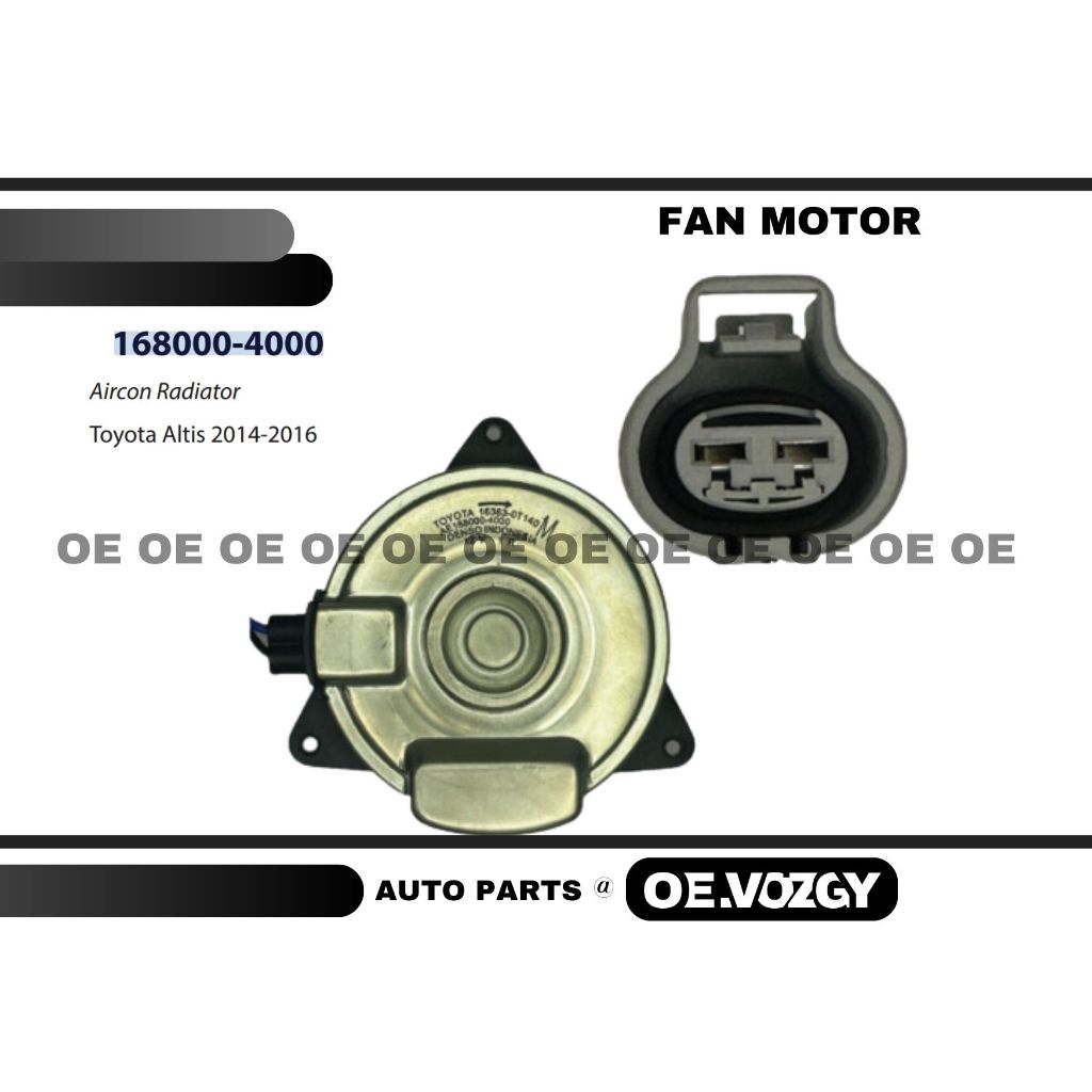 168000-4000 FAN MOTOR Aircon Radiator Toyota Altis 2014-2016 | Shopee ...