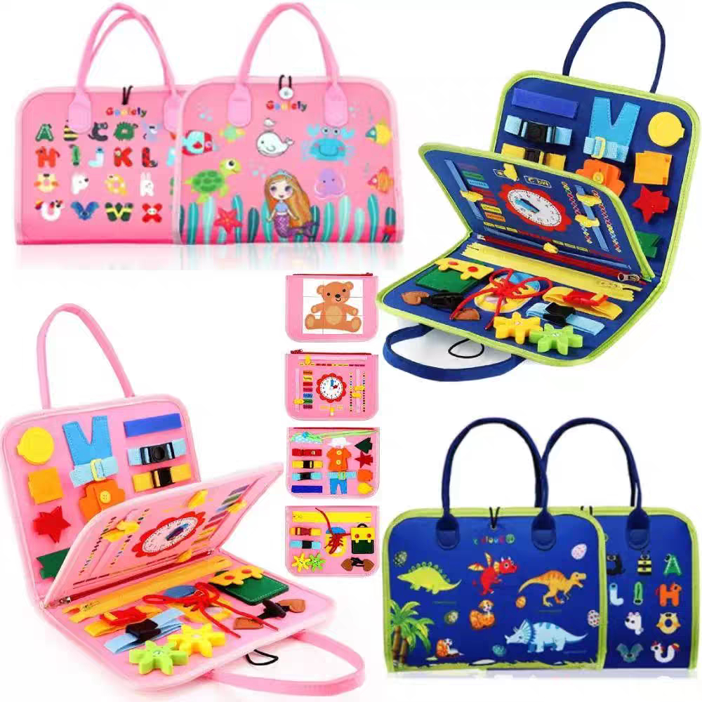 Timi Busy Board Montessori Sensory Toy Busy Book for Toddler Baby Kids ...