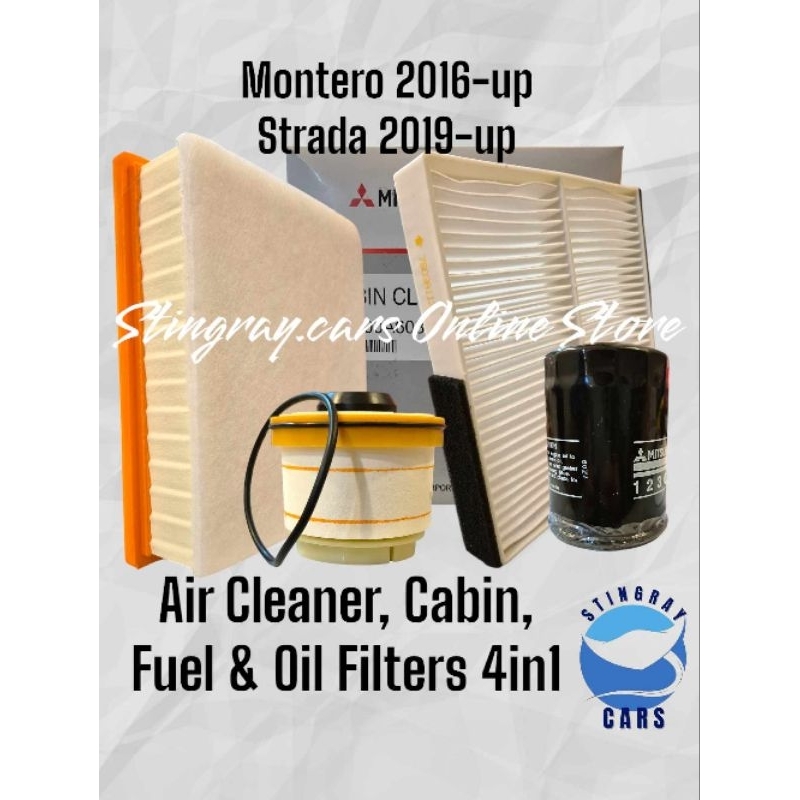 4 in 1 Filter Package (Cabin Engine Oil Fuel) for Mitsubishi Montero ...