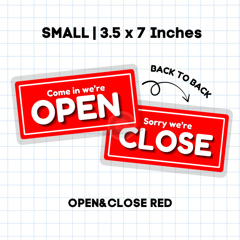Laminated | Open / Close Sign | Open / Close Signage | Shopee Philippines