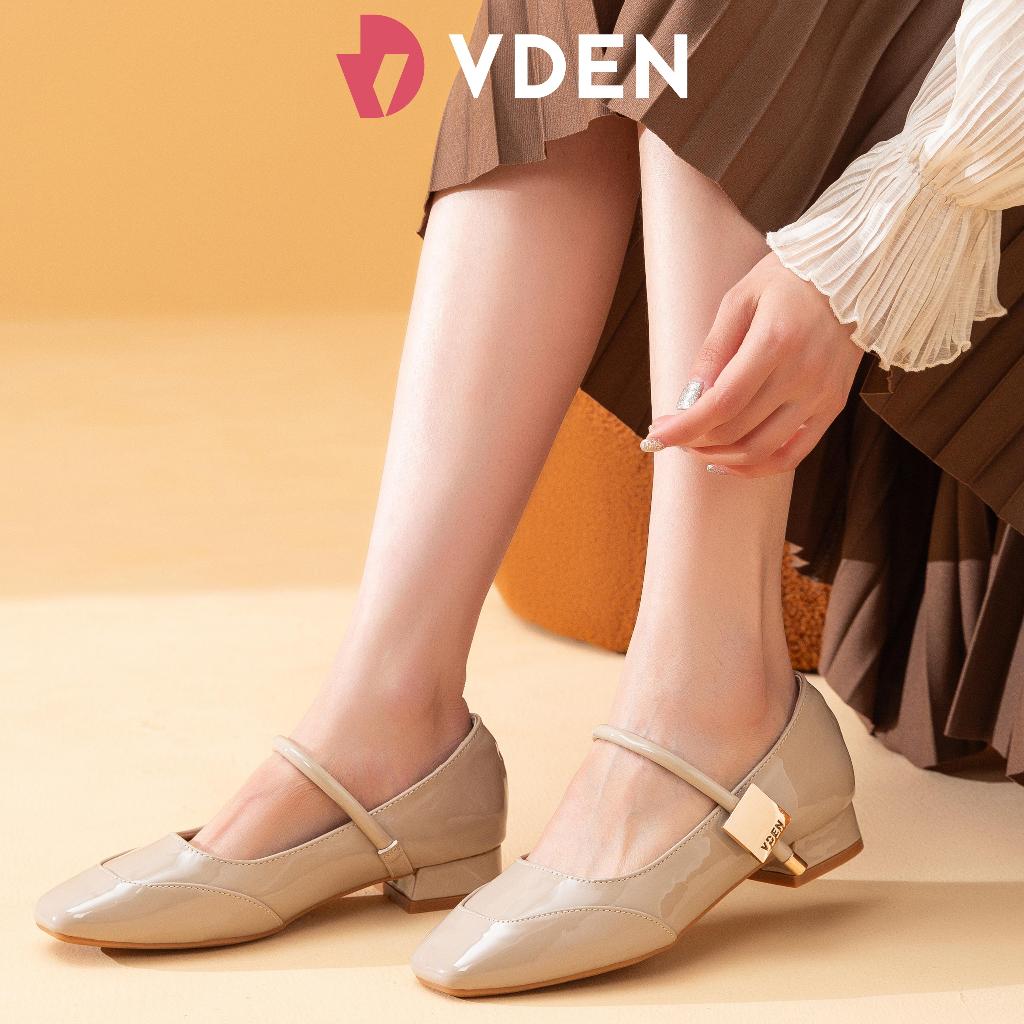 VDEN Ankle Strap Square Toe Shoes Slip On Chunky Low Heels Pumps Loafer ...