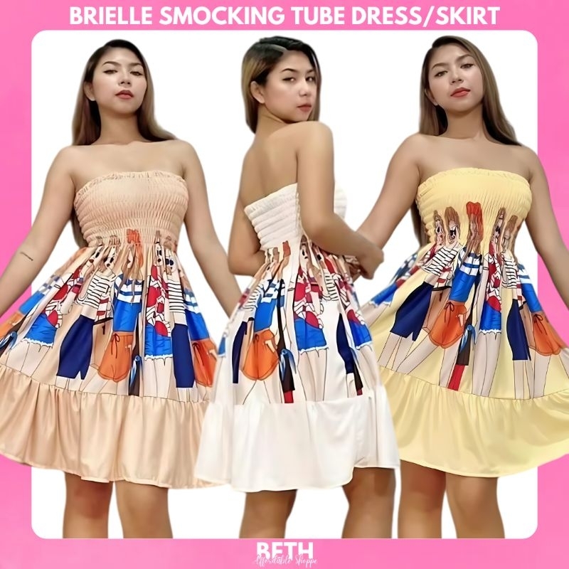 Bestseller!!! Cod!! Brielle Smocking Mini Tube Dress | Shopee Philippines