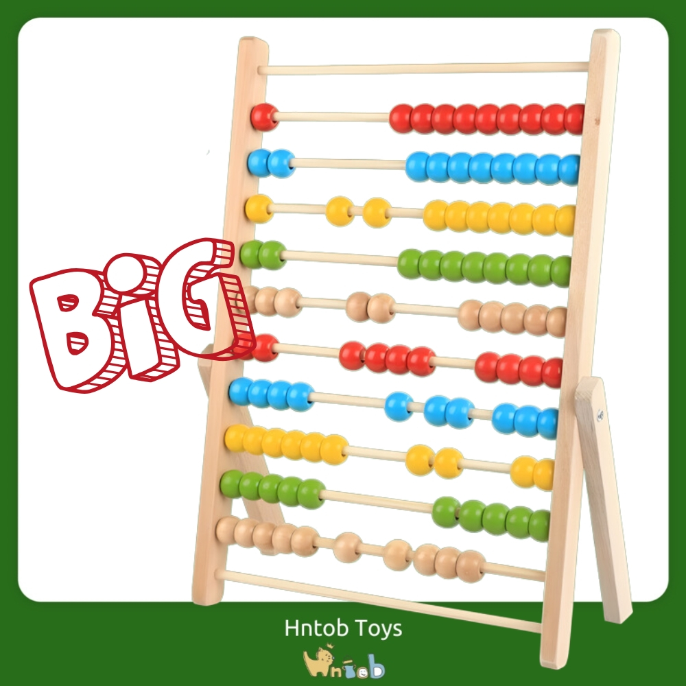 Hntob 57*39cm Wooden Calculation Rack Abacus Count Frame Teaching Aid ...