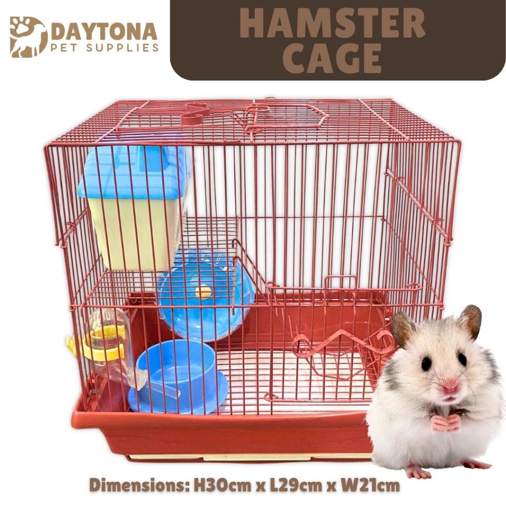 View of Colorful Hamster Cage Complete Set with Hamster Wheel YD-115 H30cm x ...