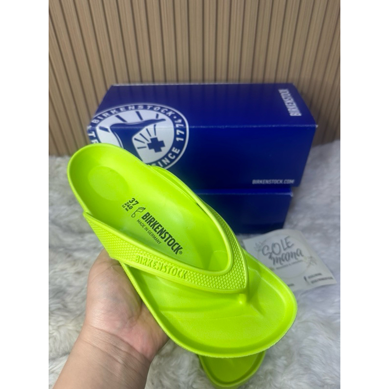 birkenstock eva lime green
