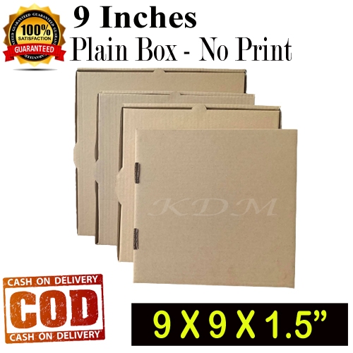 Pizza Box Corrugated /Plain 9 inches / 50pcs per bundle / Buko Pie ...