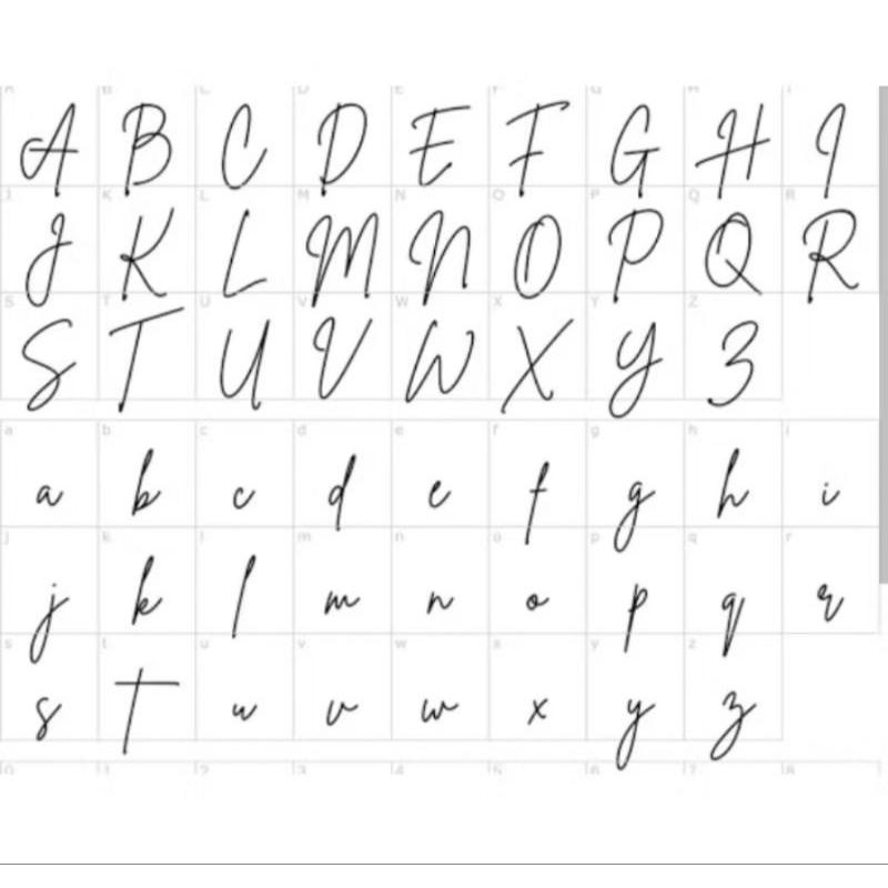 Calligraphy Brittany Letter Alphabet Fondant Stamp | Shopee Philippines