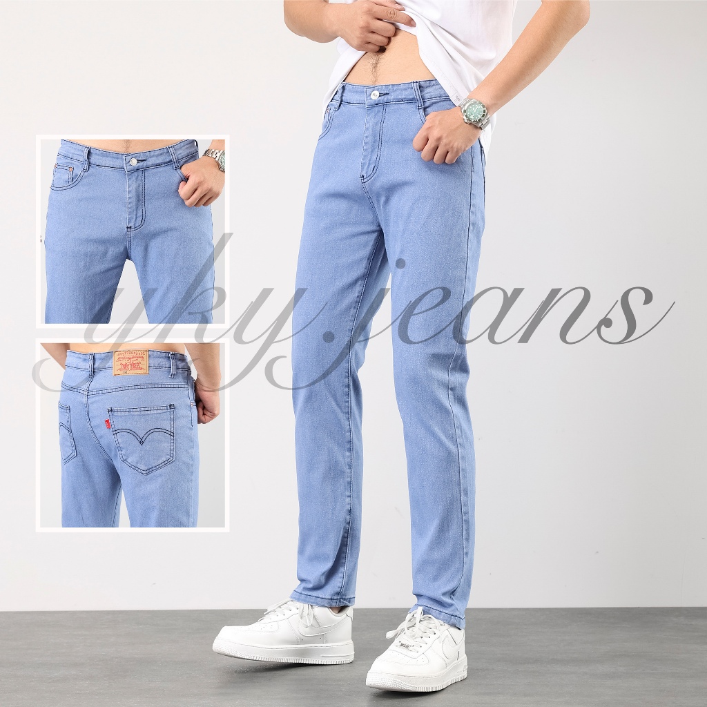Maong Pants Stretchable Straight Cut Jeans for Men | Shopee Philippines