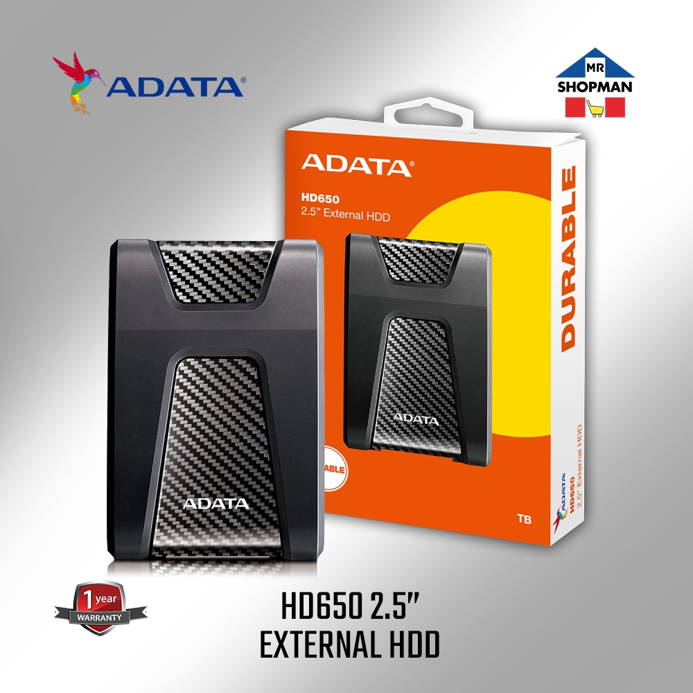 Adata HD650 1Tb / 2Tb External Hard Disk Drive HDD | Shopee Philippines