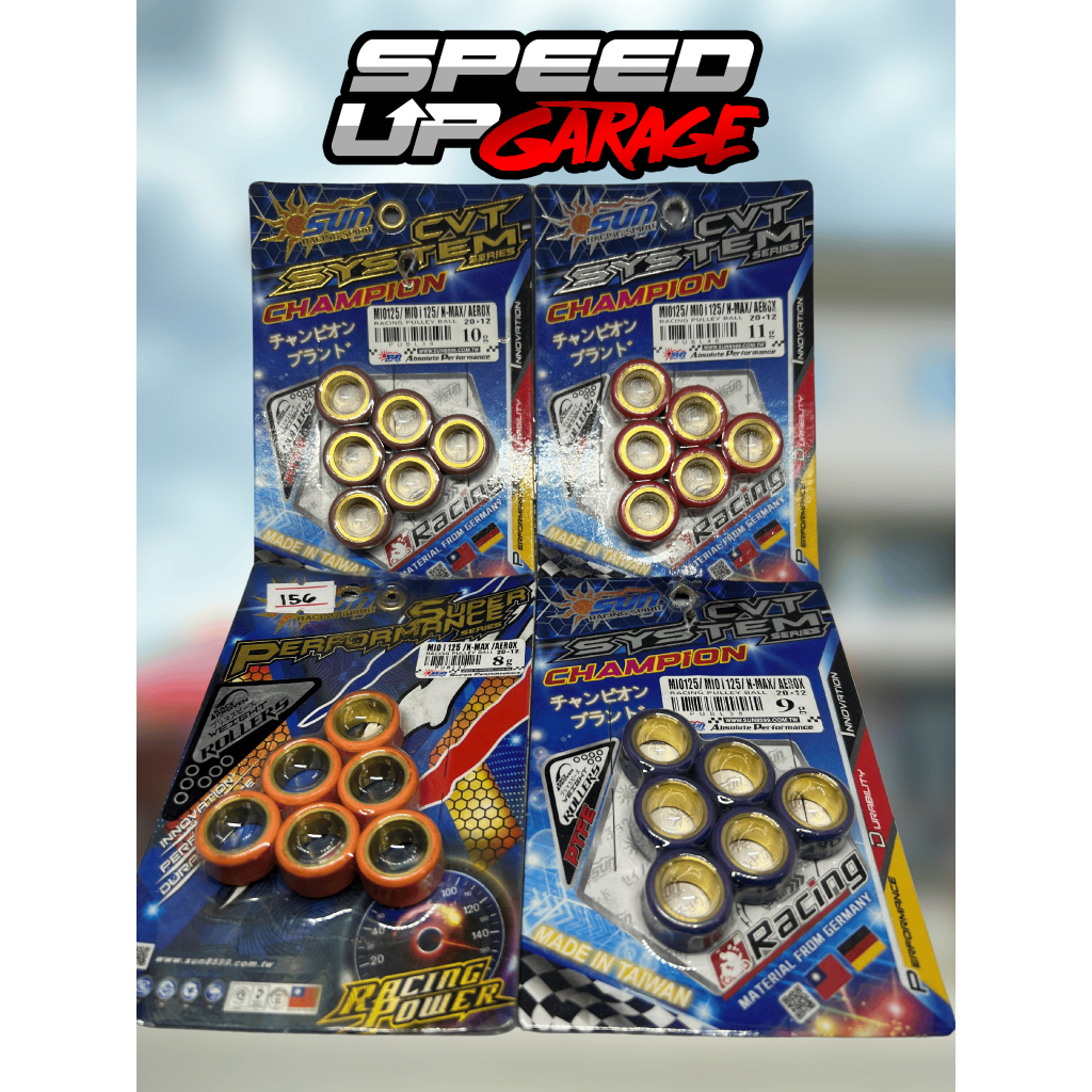 SUN RACING 6PCS FLYBALL FOR NMAX/AEROX/MIO 125/M3 | Shopee Philippines